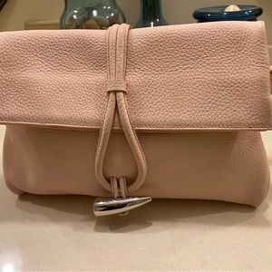 Burberry pink fold over toggle shoulder bag with nova check